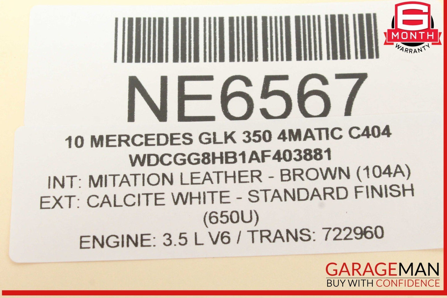 08-12 Mercedes X204 GLK350 4MATIC 3 Spoke Front Left Steering Wheel Black OEM