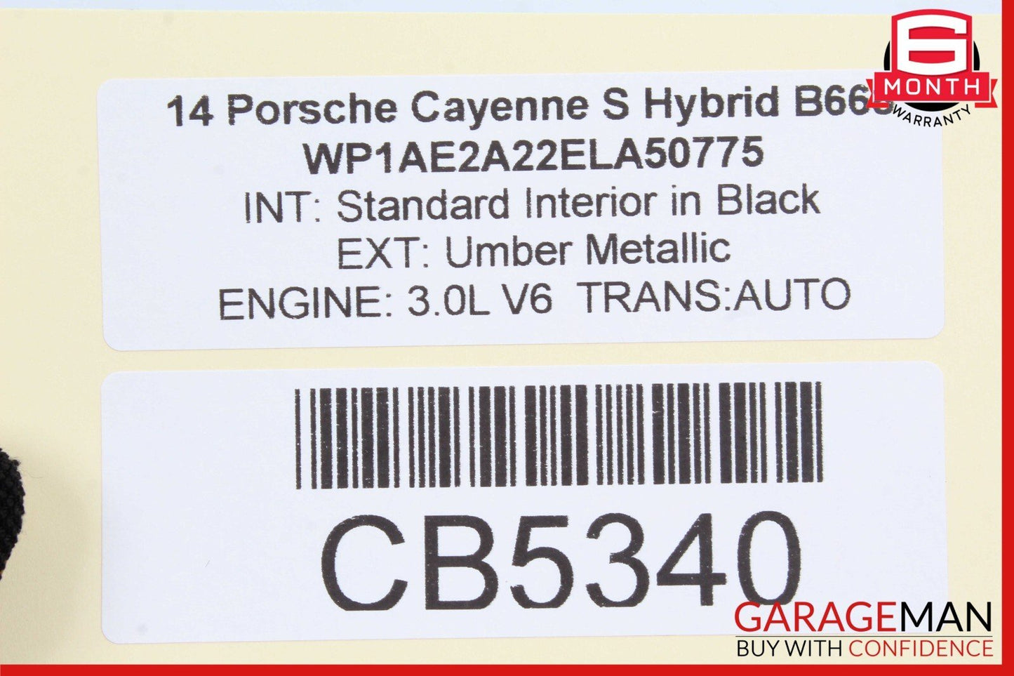 11-18 Porsche Cayenne 958 Rear Tailgate Trunk Lid License Light Handle Cover OEM