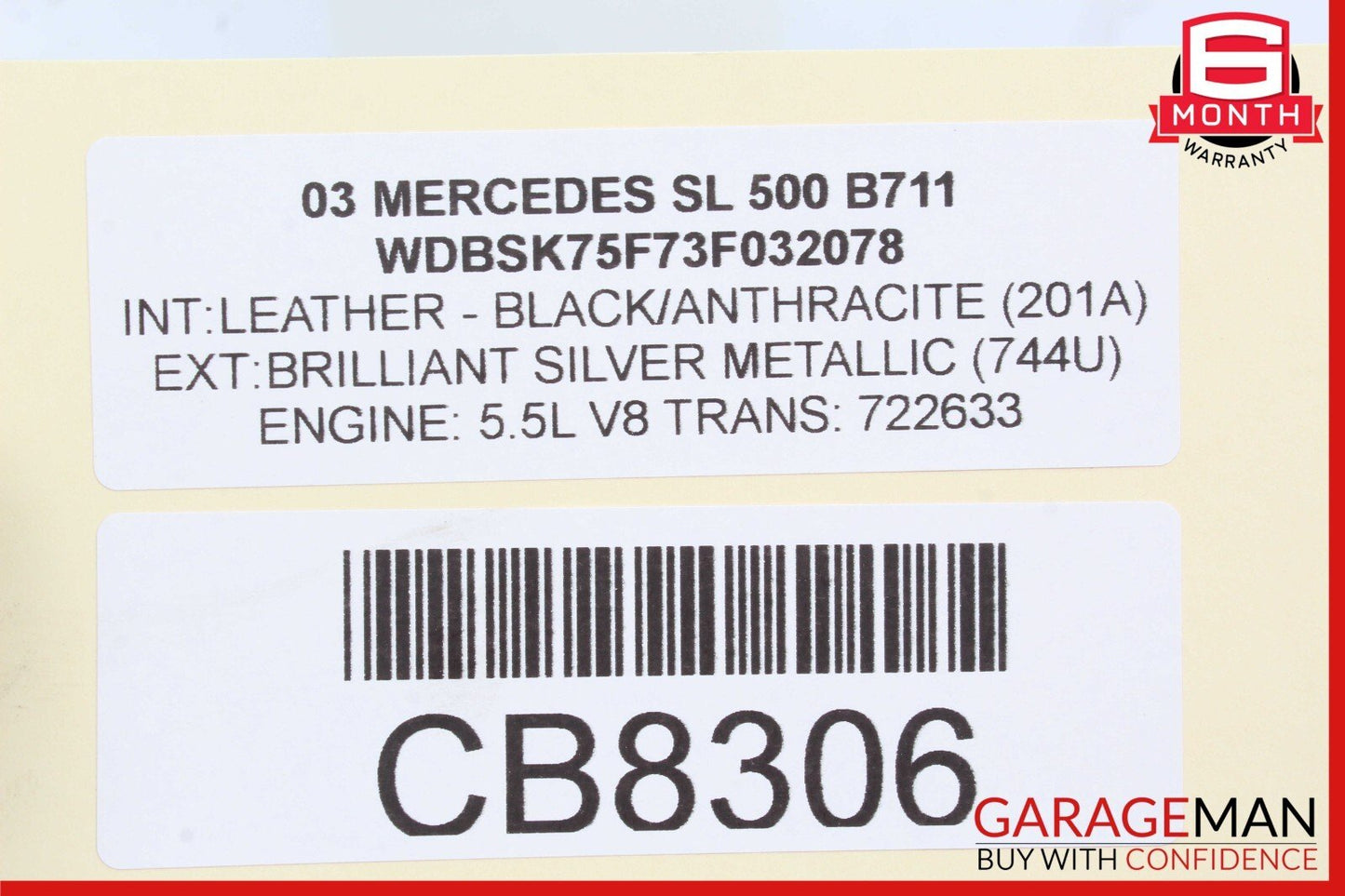 03-06 Mercedes R230 SL500 Front Left Side RWD Spindle Knuckle Hub Bearing OEM