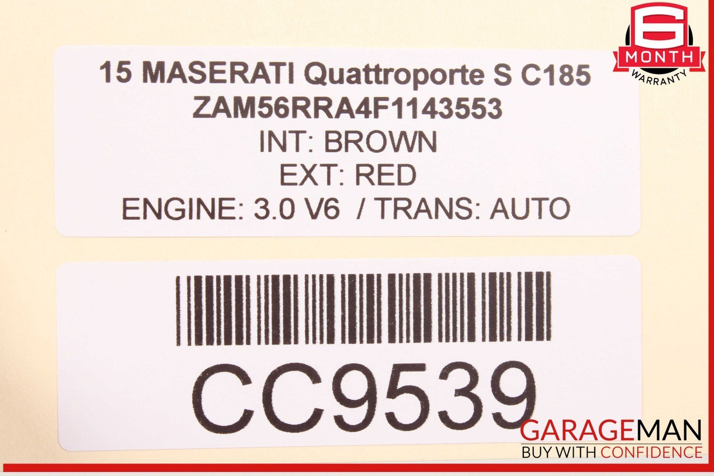 14-17 Maserati Quattroporte SQ4 M156 Rear Left Side Interior Door Panel OEM