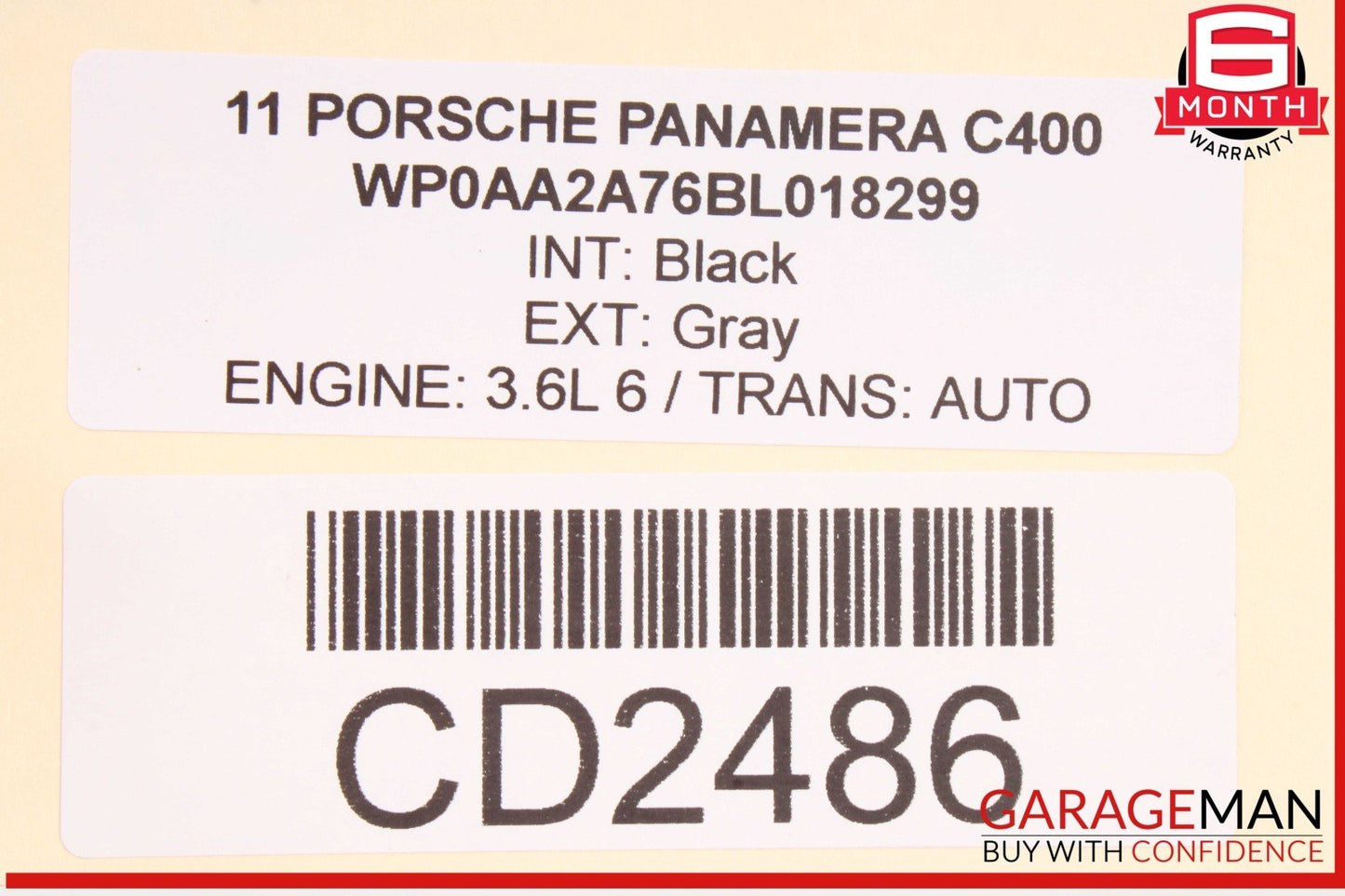 10-16 Porsche Panamera 970 GTS Front Right Interior Door Panel Leather OEM