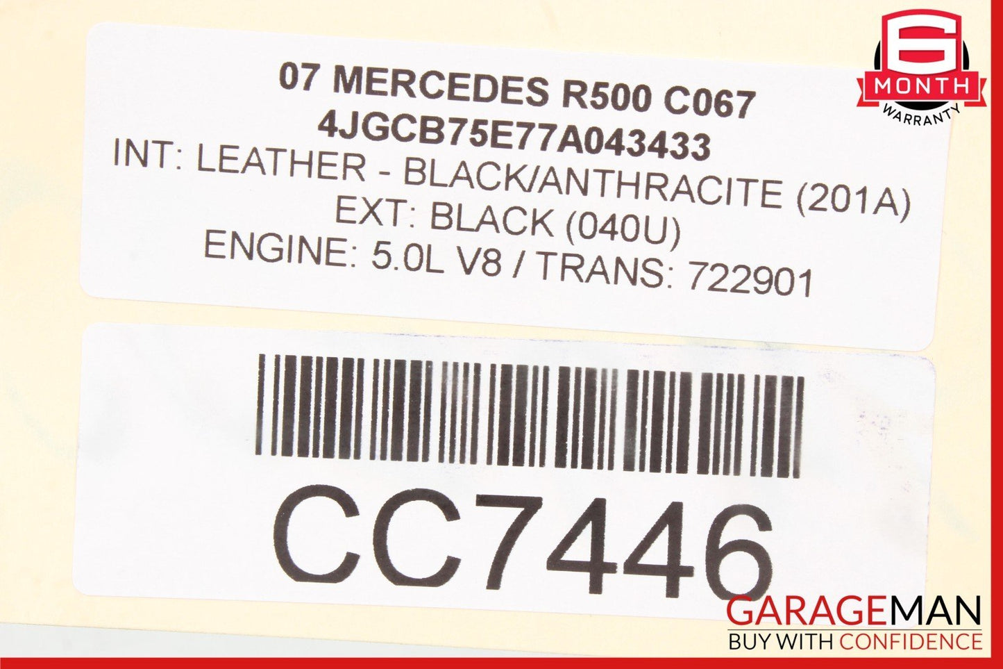 06-08 Mercedes W251 R500 5.0L Complete Engine Motor Block Assembly OEM 167k
