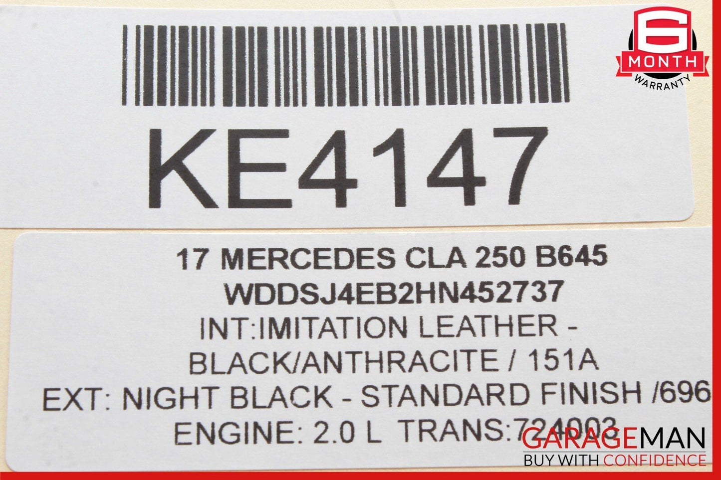 13-20 Mercedes W117 CLA250 GLA250 Rear Left or Right Wishbone Arm 2463520788 OEM