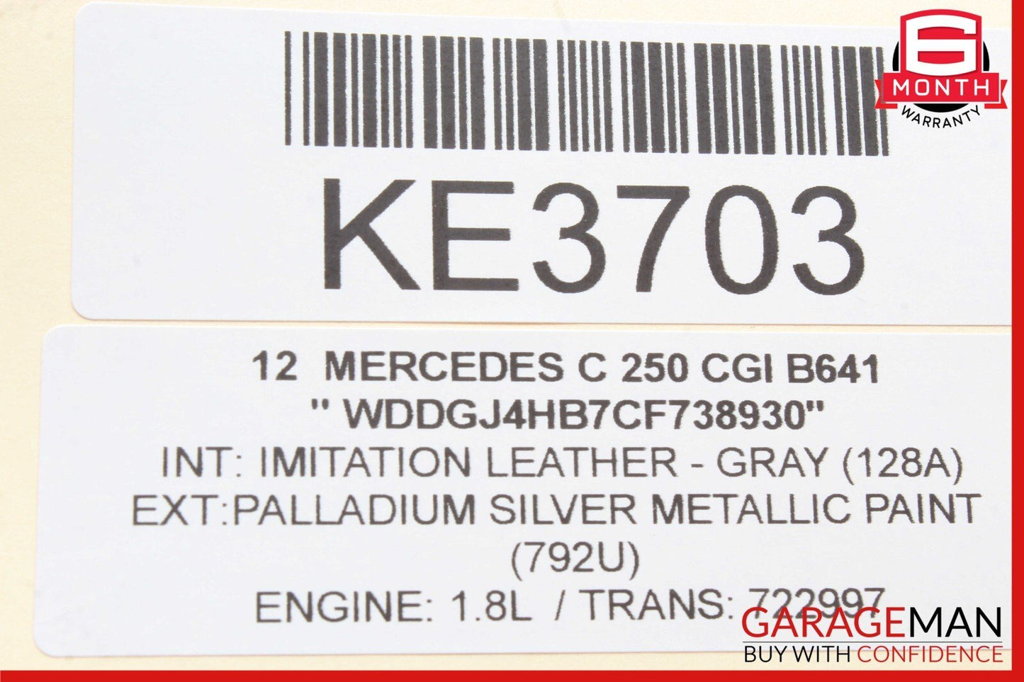 08-15 Mercedes W204 C250 C300 Rear Left / Right Side Upper Control Arm OEM