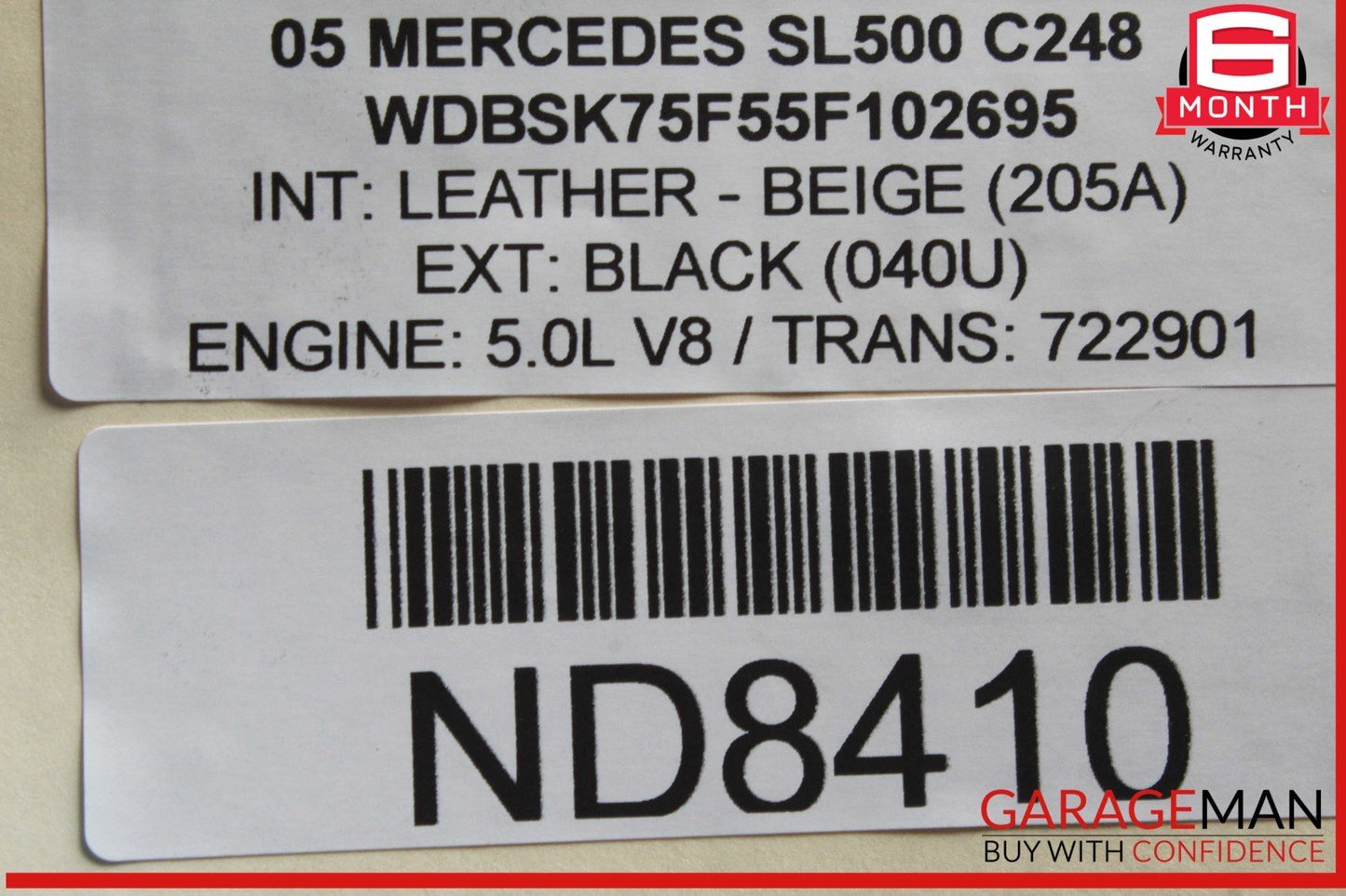 03-06 Mercedes R230 SL500 Power Steering Rack And Pinion 2304600800 OEM
