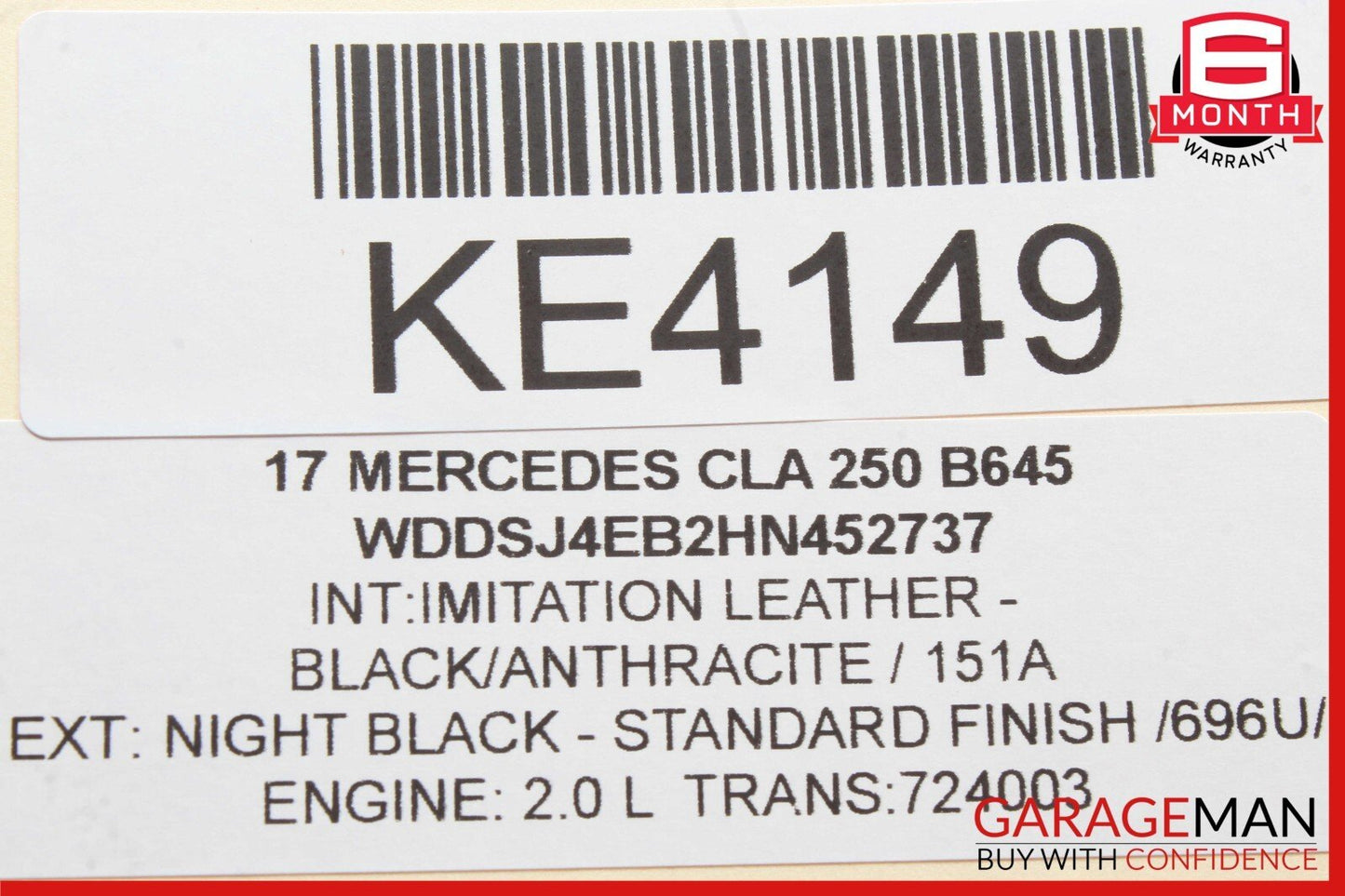 13-20 Mercedes W117 CLA250 GLA250 Rear Left or Right Wishbone Arm 2463520788 OEM