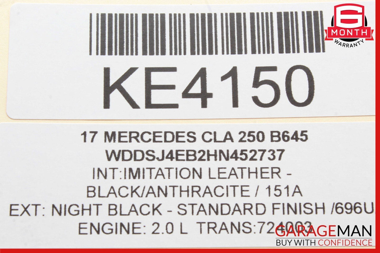 14-18 Mercedes W117 CLA250 Rear Right Passenger Side Lower Control Arm OEM