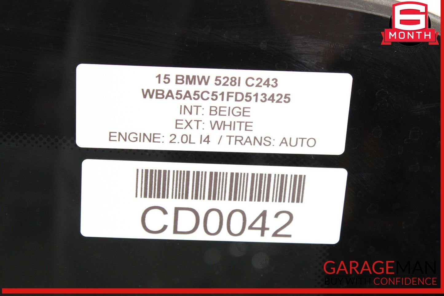 11-16 BMW 528i 535i 550i F10 Panoramic Sunroof Sun Roof Window Glass Panel OEM