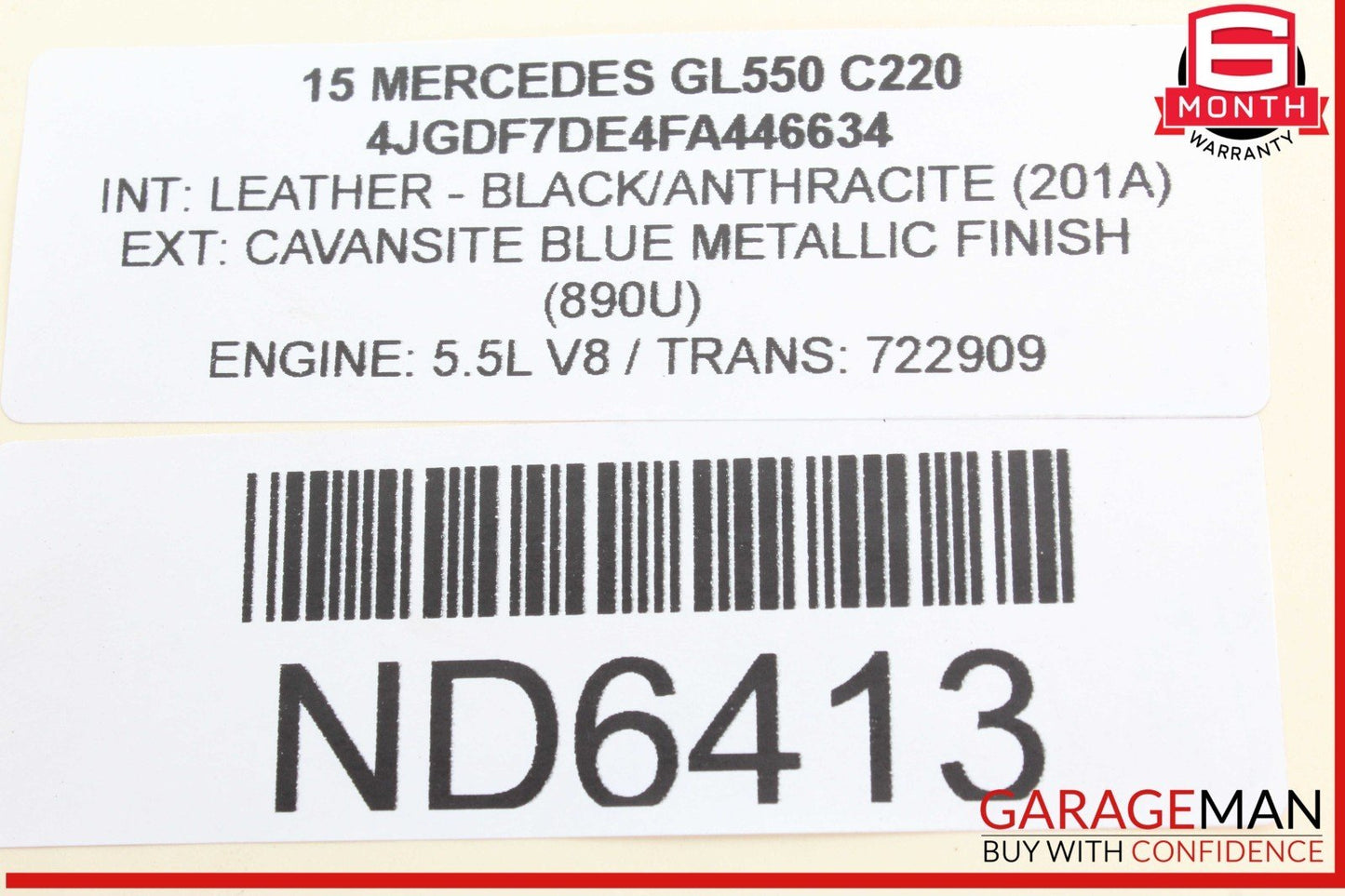 13-16 Mercedes X166 GL550 Rear Right Passenger Side Bumper Cover Mount Bracket
