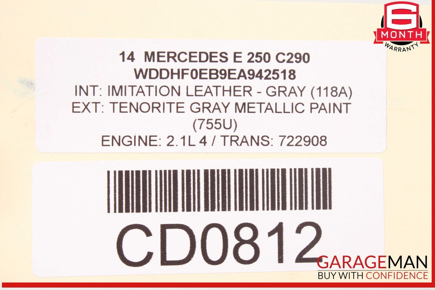 14-16 Mercedes W212 E250 Bluetec 7G Automatic Transmission 722.902 OEM 191k