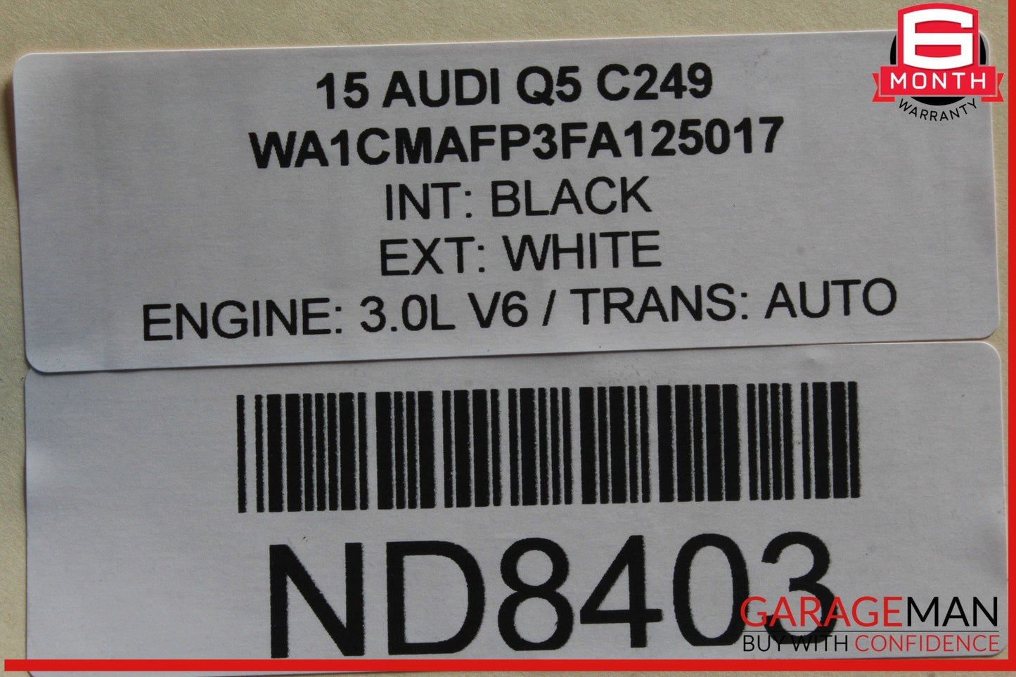 09-17 Audi Q5 SQ5 Rear Prop Propeller Drive Shaft Driveshaft Assembly OEM