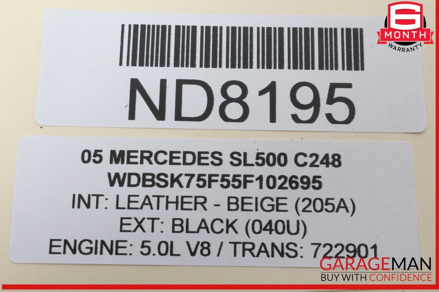03-08 Mercedes R230 SL500 SL55 AMG Bose Subwoofer Audio Radio Speaker OEM