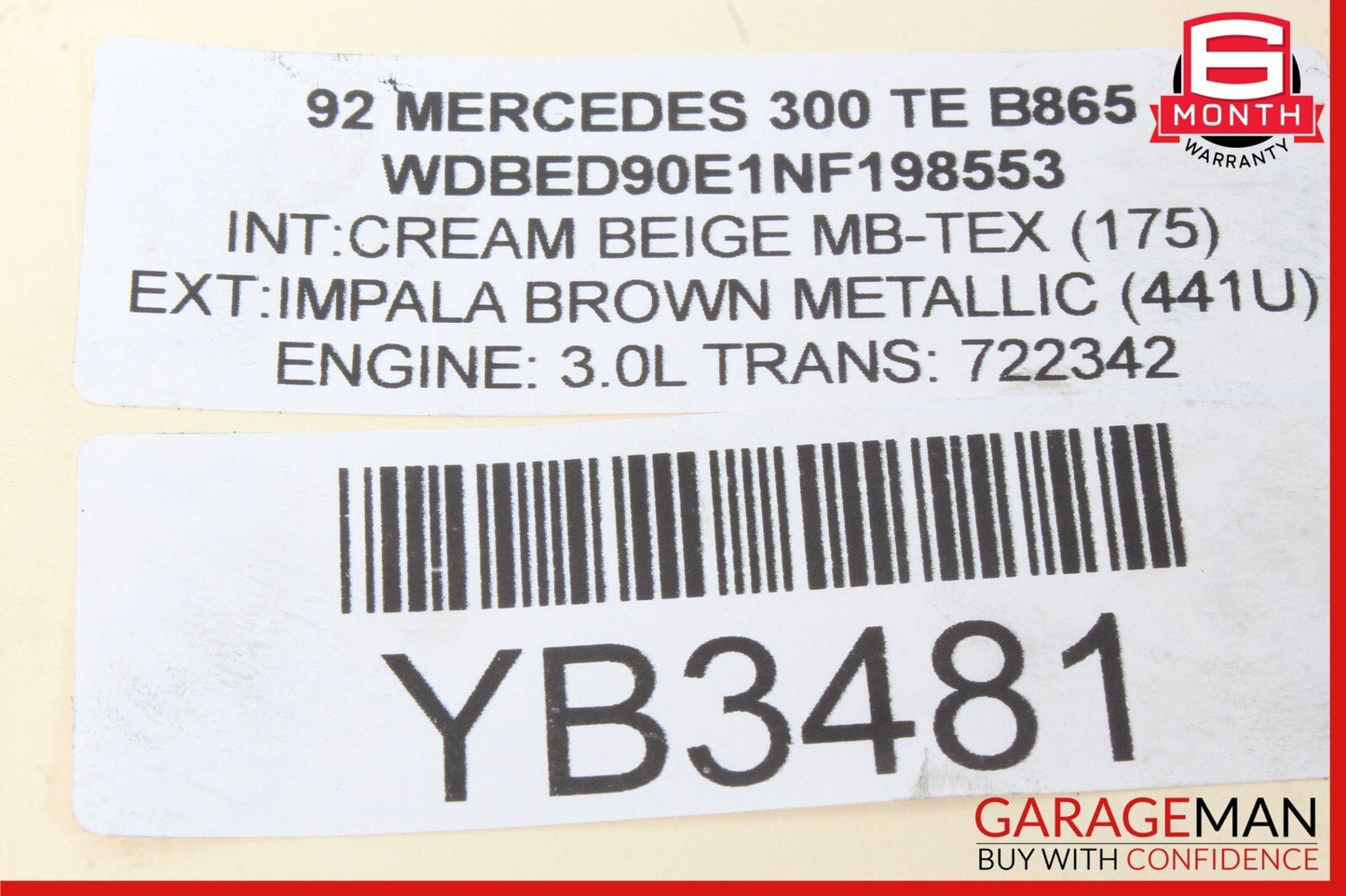84-95 Mercedes W124 300TE Power Steering Rack Gear Box Gearbox Assembly OEM