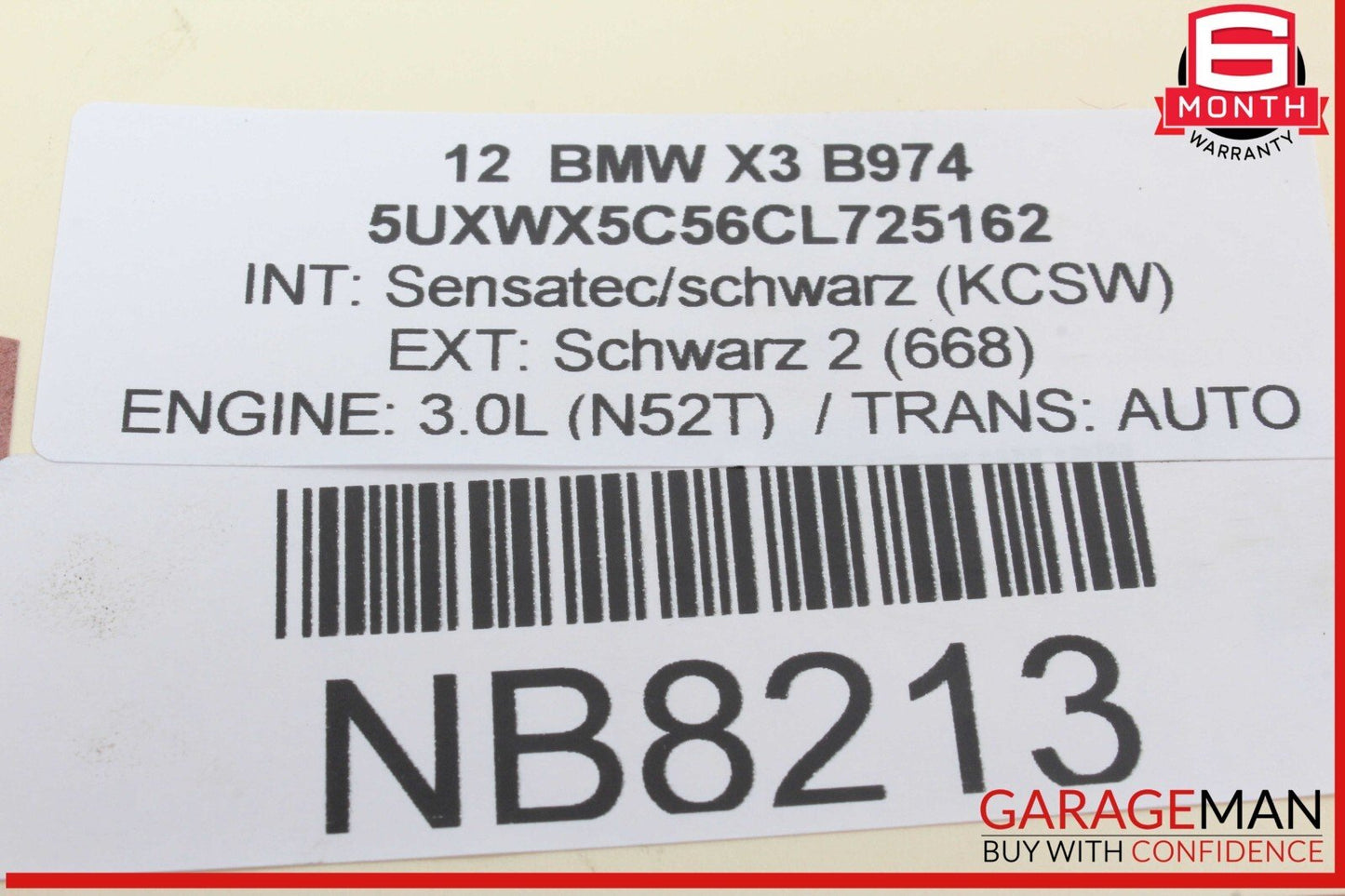 11-13 BMW X3 F25 Engine Camshaft Cam Shaft 13610513 OEM