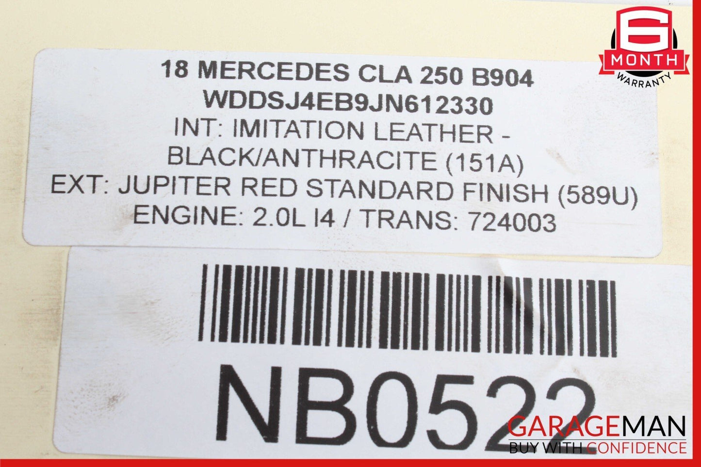 14-19 Mercedes W117 CLA250 Front Right & Left Side Brake Caliper Calipers Set
