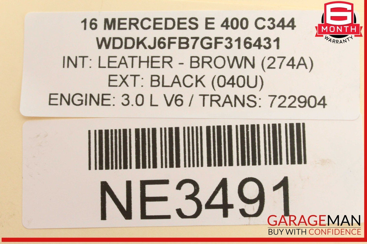 Mercedes W212 E400 CLS400 M276 Left Turbocharger Turbo Charger Manifold OEM