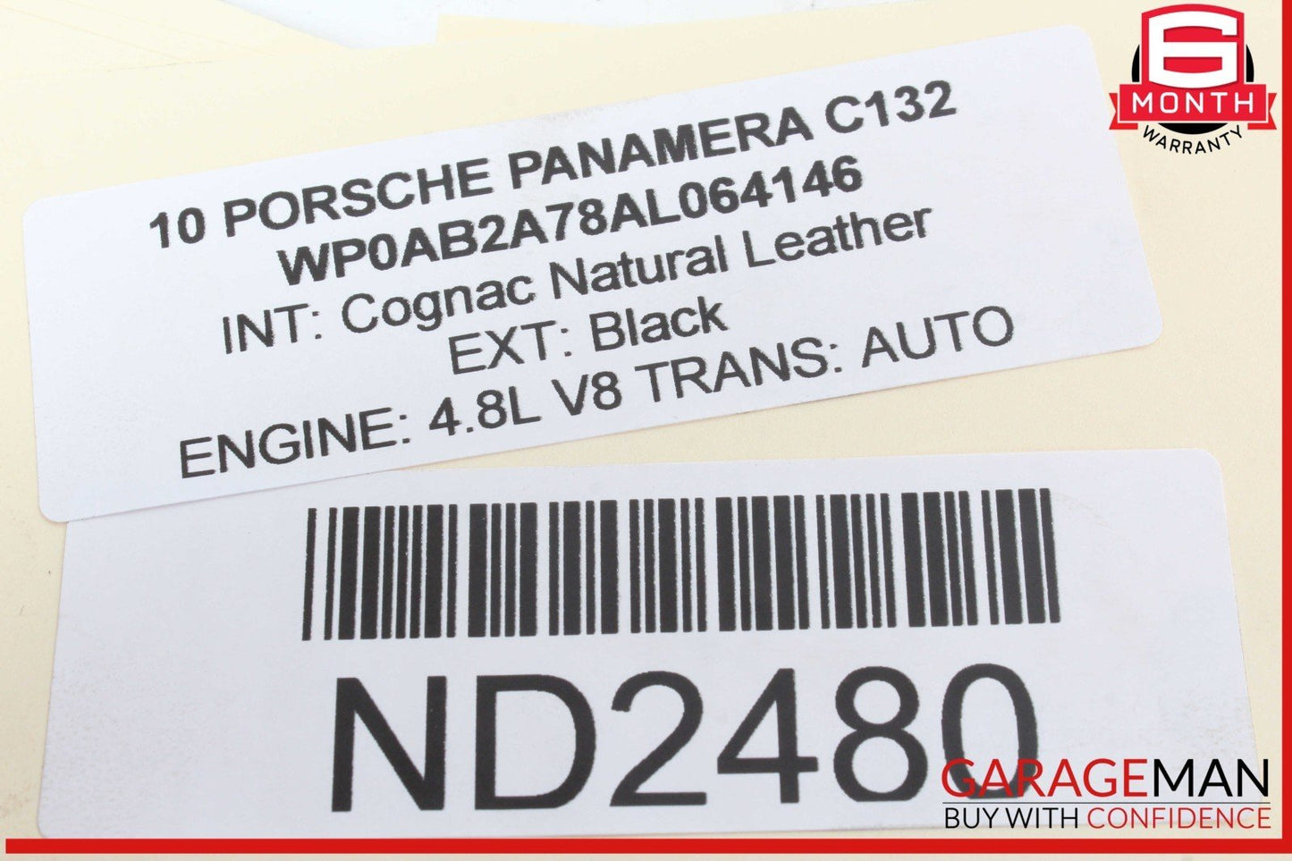 10-16 Porsche Panamera 970 Cayenne 958 4.8L Fuel Injector Rail OEM