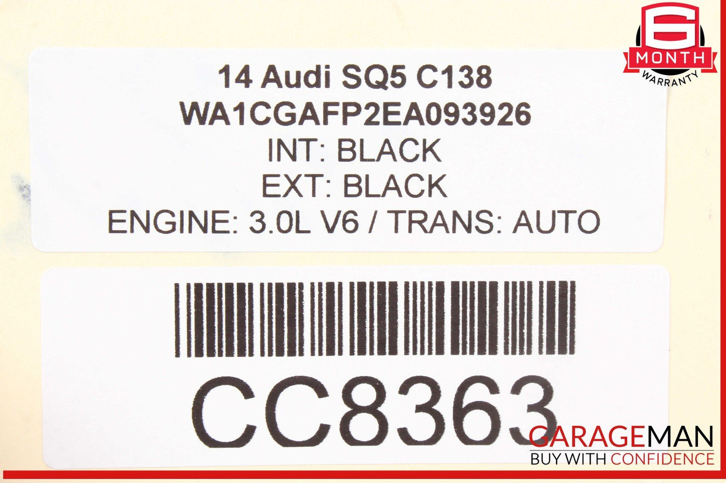 14-17 Audi SQ5 Q5 3.0L Supercharger Complete Engine Motor Block Assembly 114k
