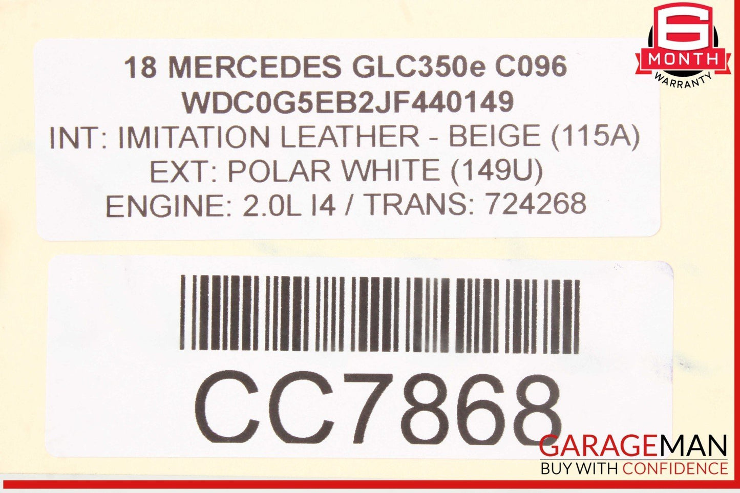 16-23 Mercedes X253 GLC350e GLS300 Rear Right Side Interior Door Trim Panel OEM