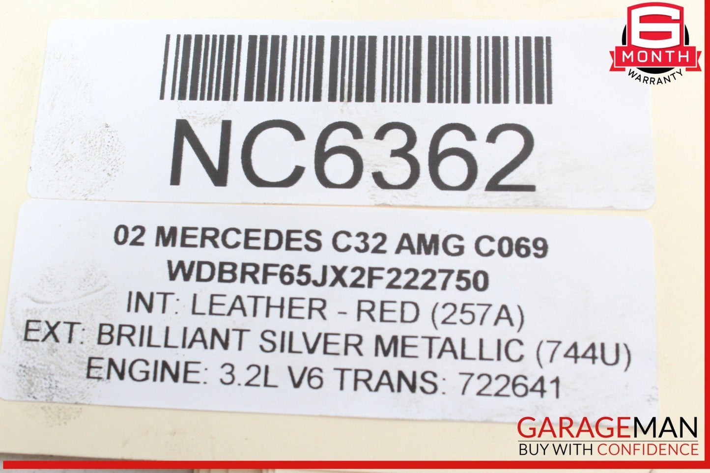 98-05 Mercedes W203 C32 AMG C320 Left Side Engine Motor Rocker Arm 1120510008