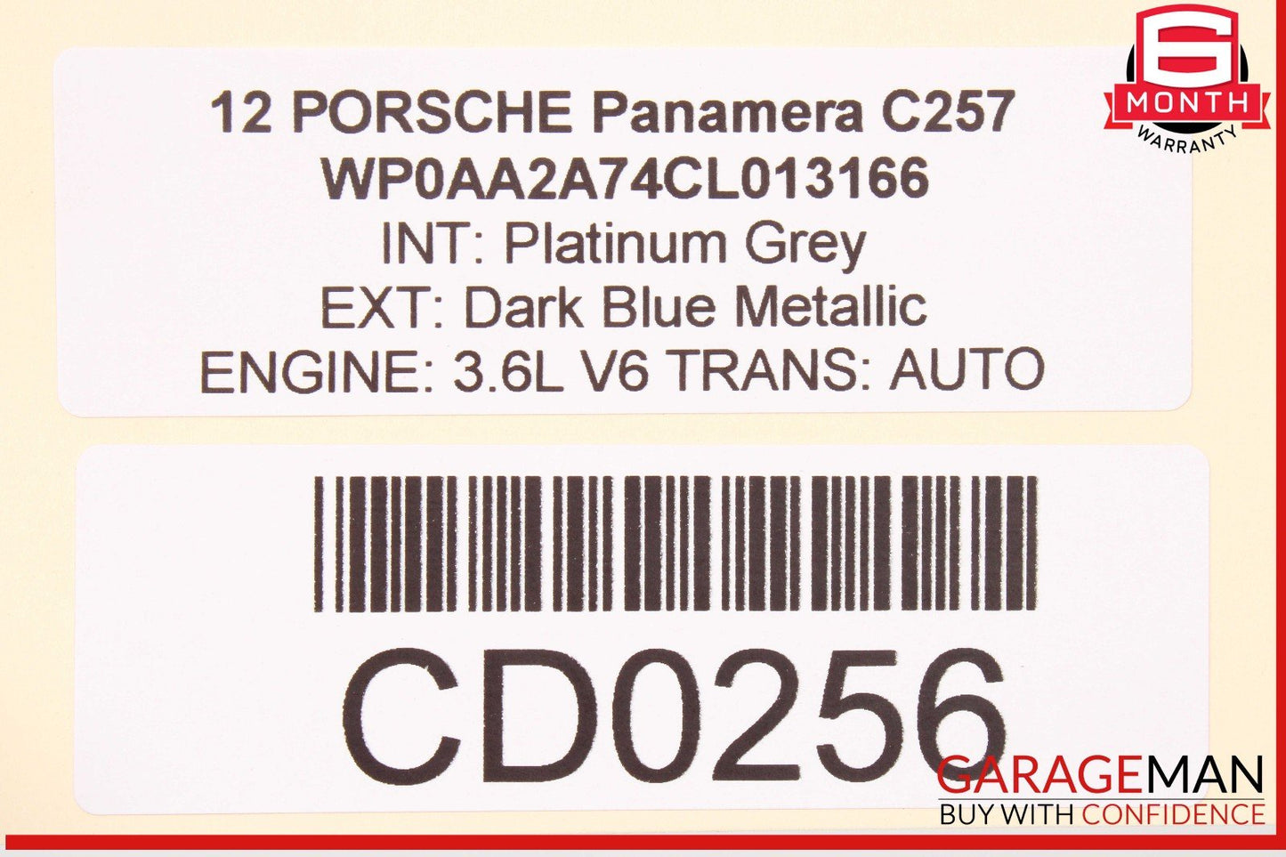 10-13 Porsche Panamera 970 Trunk Lid Liftgate Tailgate Hatch Shell OEM