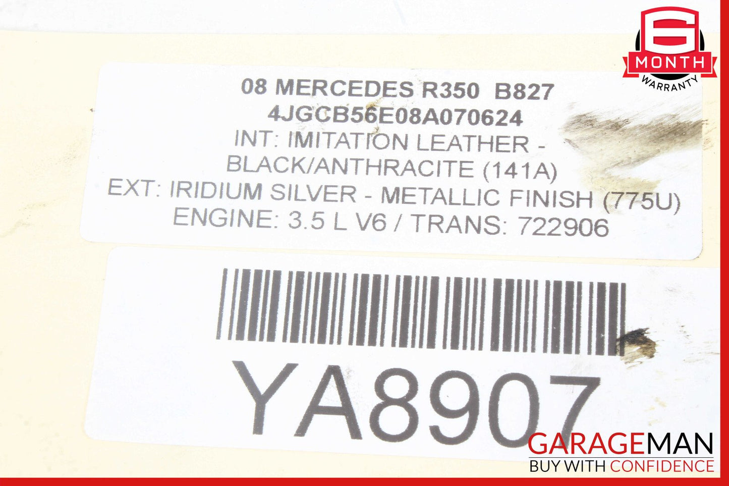 06-13 Mercedes W251 R350 Engine Upper Oil Sump Baffle Pan 2720142002 OEM