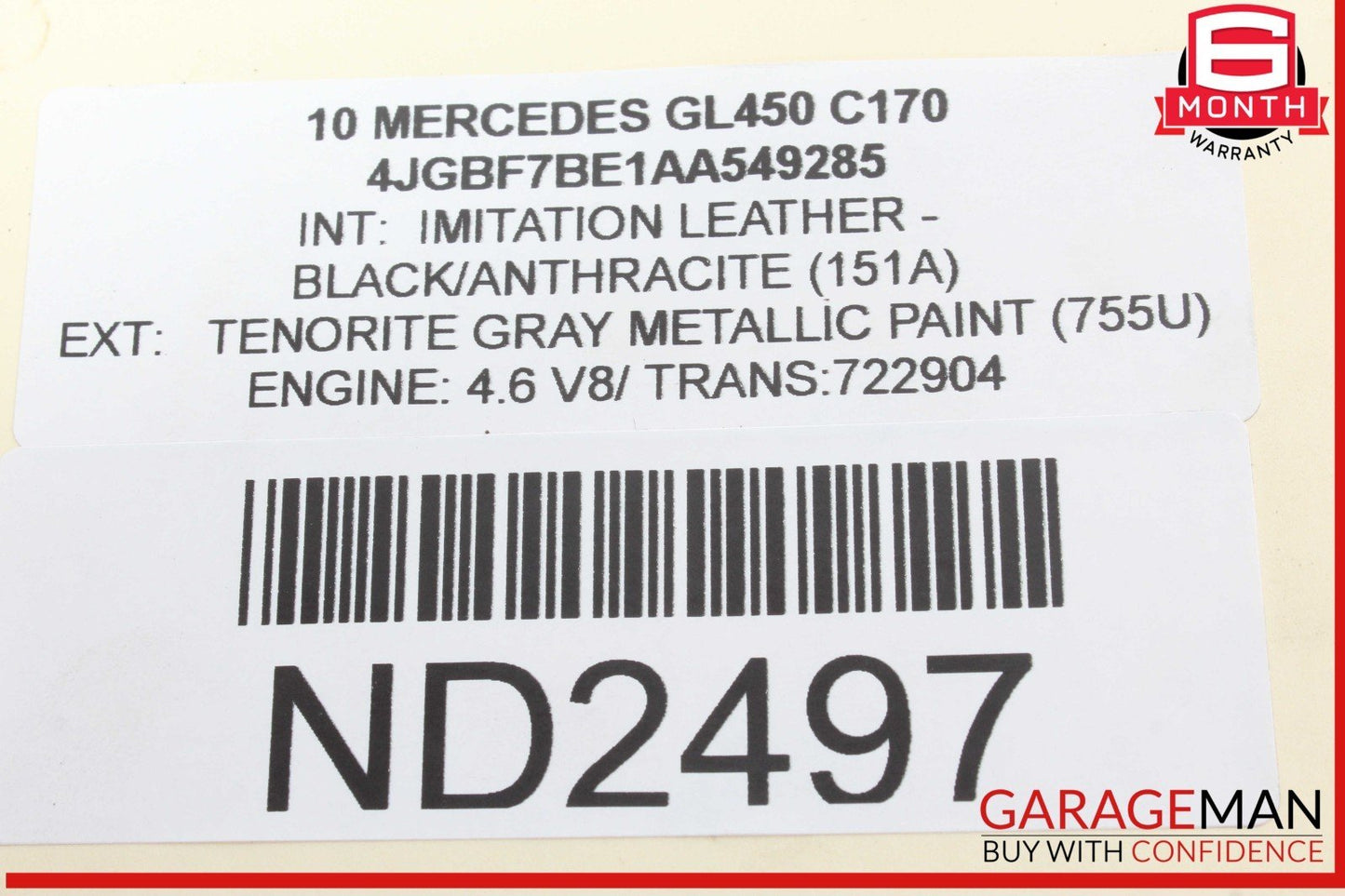 09-12 Mercedes X164 GL450 ML550 M273 Engine Motor Wire Wiring Harness OEM