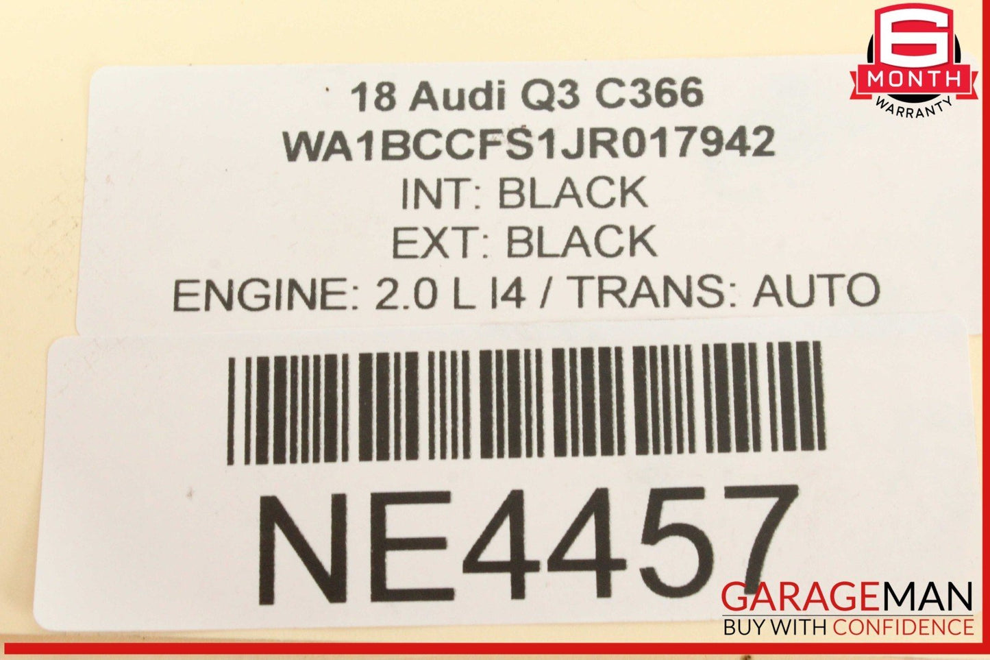 15-18 Audi Q3 Front Subframe Engine Cradle Crossmember 3C0199369H OEM