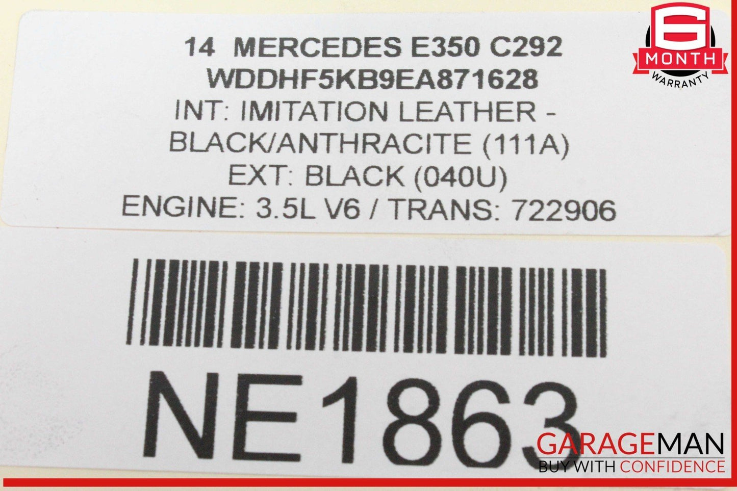12-20 Mercedes W212 E350 SLC43 M276 RWD Upper Oil Pan Section 2760141802 OEM