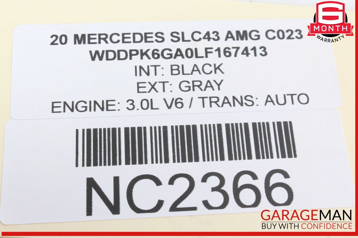 17-20 Mercedes R172 SLC43 AMG Left Side Engine Head Valve Cover 2760162700 OEM