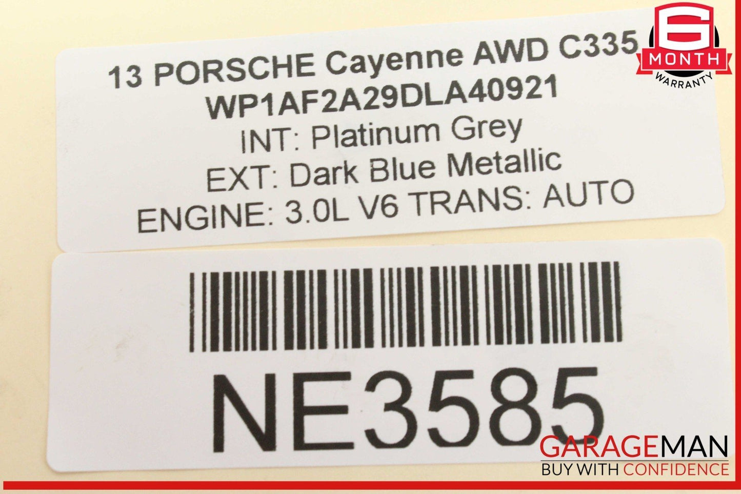 11-18 Porsche Cayenne 958 AWD 3.0L Front Differential Axle Carrier Shaft OEM