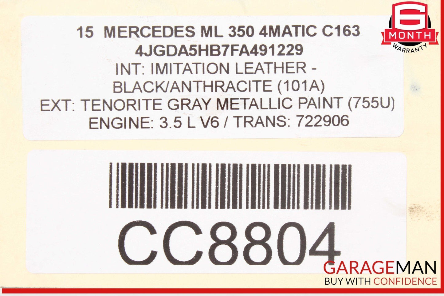 12-19 Mercedes W166 ML350 Water Radiator A/C Conditioning Condenser Assembly OEM