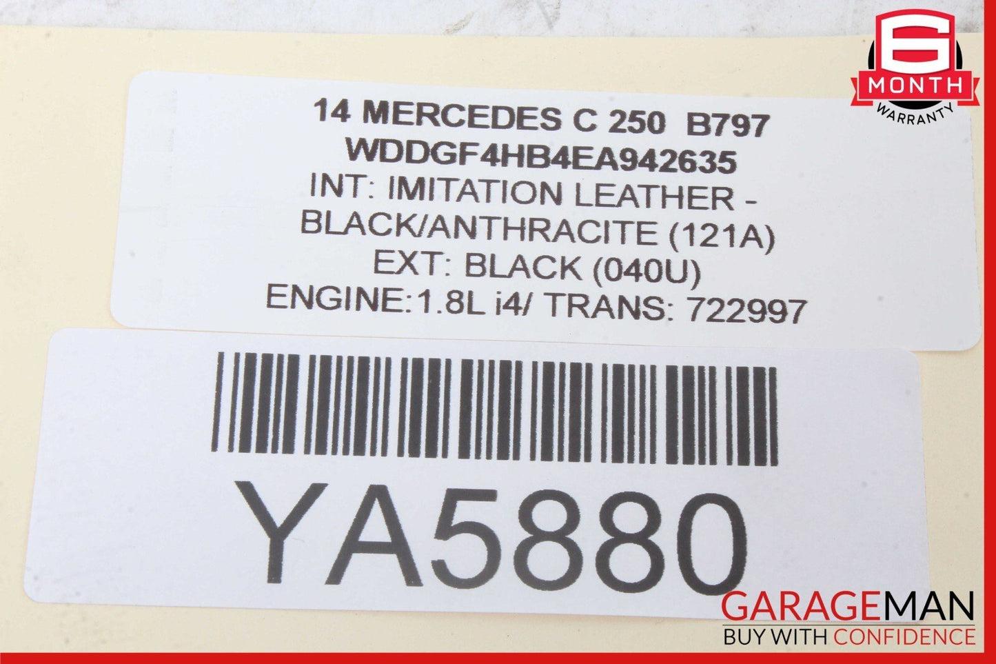 12-18 Mercedes W204 C250 SLK250 C300 AMG Sport Steering Wheel Flat Bottom OEM