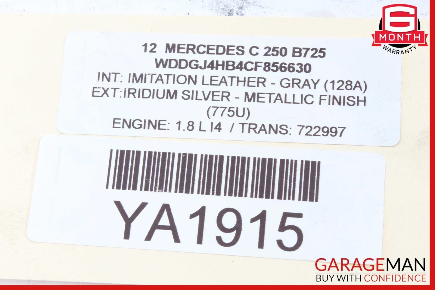 08-15 Mercedes W204 C250 RWD Front Right & Left Side Brake Caliper Calipers Set