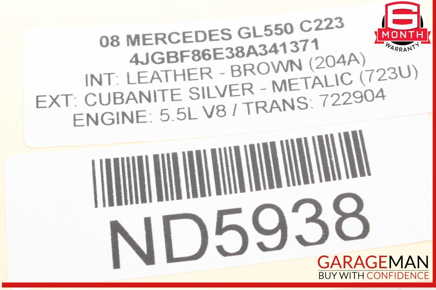 06-08 Mercedes X164 GL550 GL450 Driver Side Steering Wheel Airbag Air Bag OEM