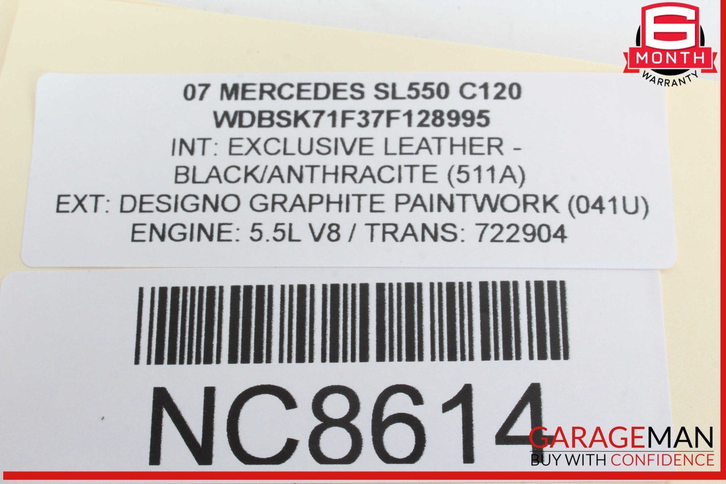 07-12 Mercedes R230 SL550 Convertible Top Roof ABC Mirror Control Switch OEM