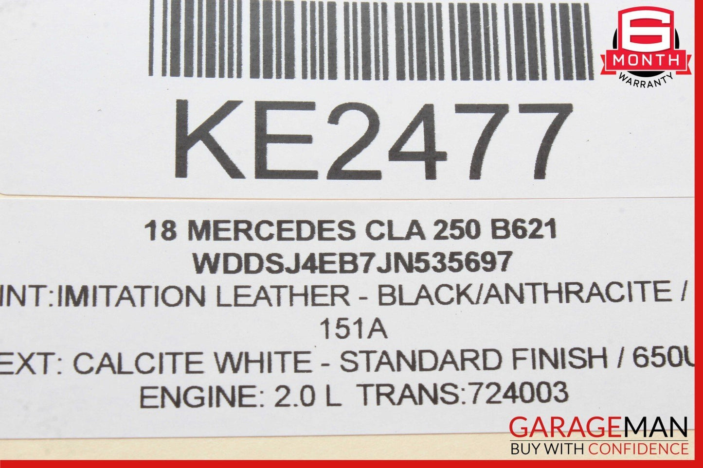 14-18 Mercedes W117 CLA250 Rear Right Passenger Side Lower Control Arm OEM
