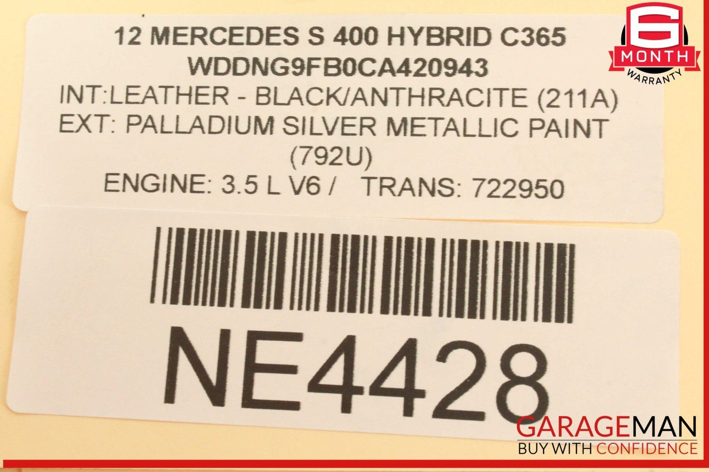 07-14 Mercedes W221 S400 Hybrid Rear Left & Right Side Brake Calipers Set OEM