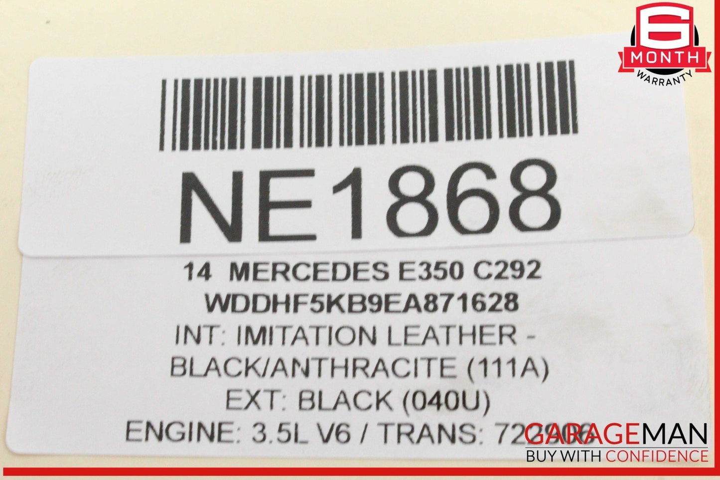 12-18 Mercedes W212 E350 GLK350 Fuel Injector Rail Left Side 2760703995 OEM