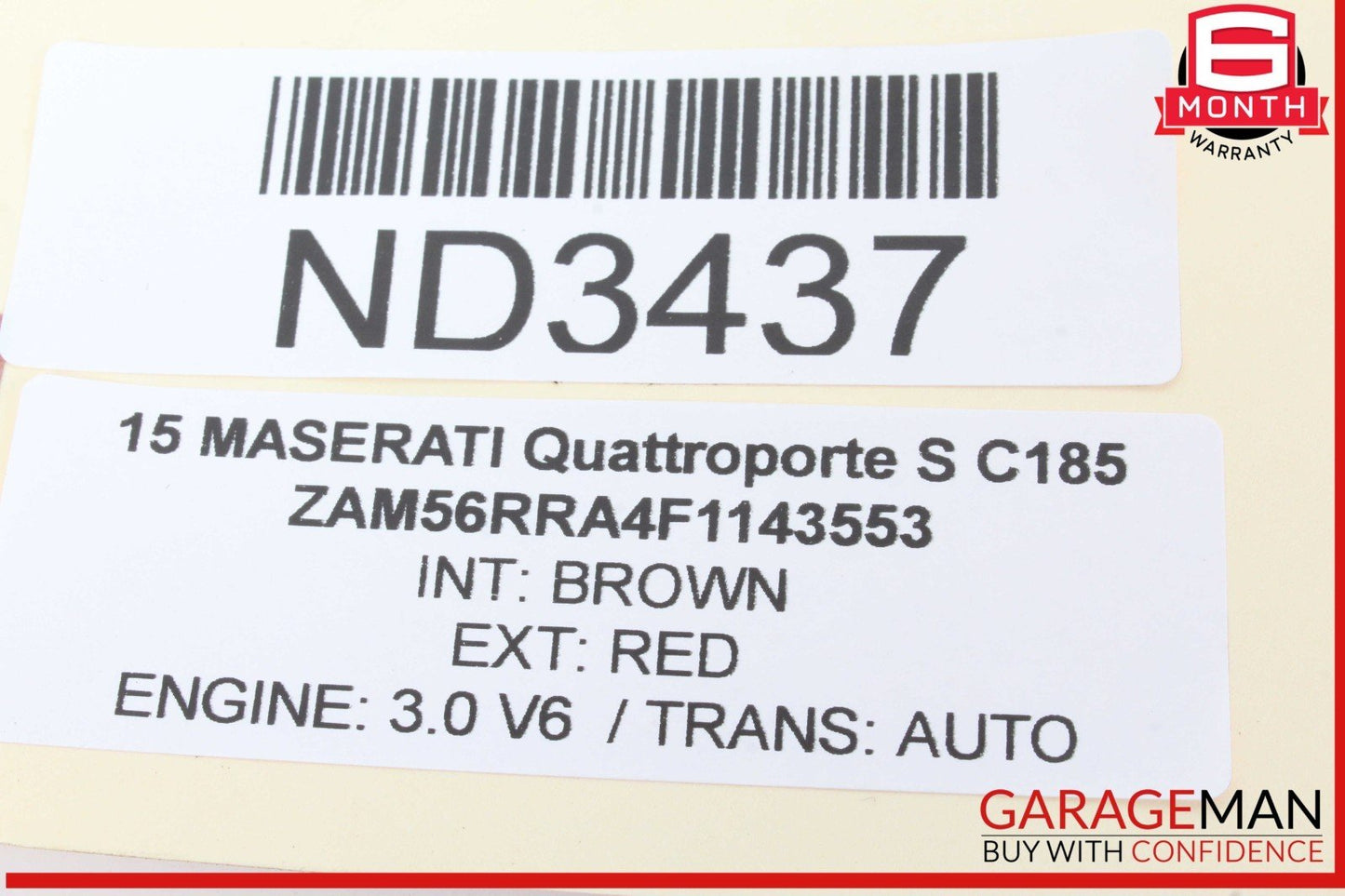 14-22 Maserati Quattroporte Rear Left Side Door Window Regulator 670009818 OEM