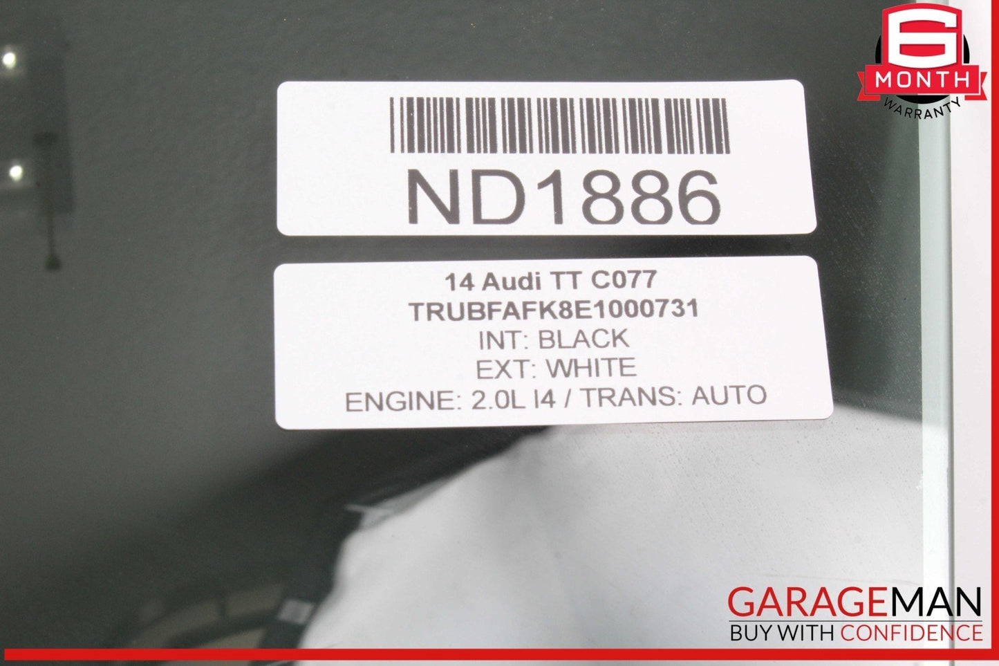 12-14 Audi TT Front Left Driver Side Door Window Glass OEM