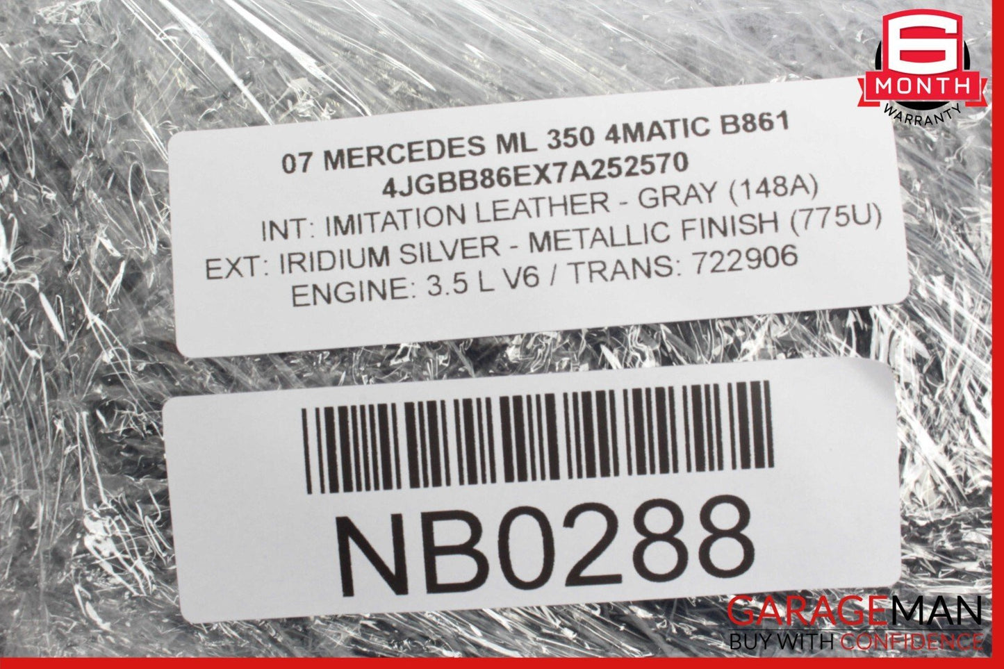 06-12 Mercedes W164 ML350 GL550 ML63 AMG Cargo Net Cover Divider 1648600474 OEM