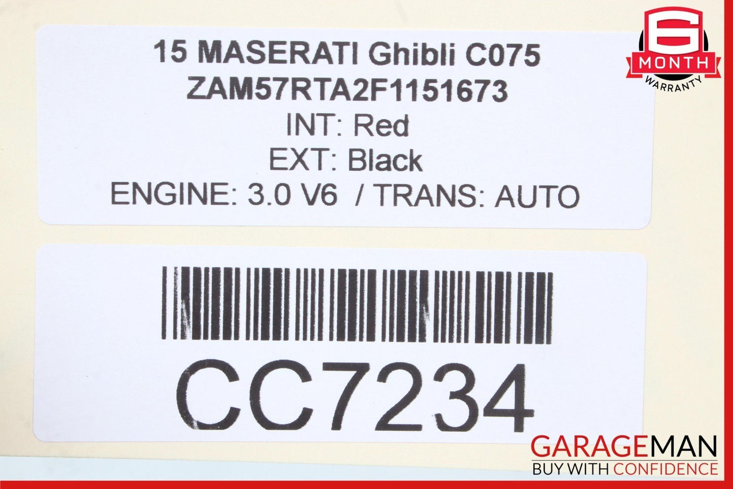 14-22 Maserati Ghibli M157 Rear Right Passenger Side Interior Door Panel OEM