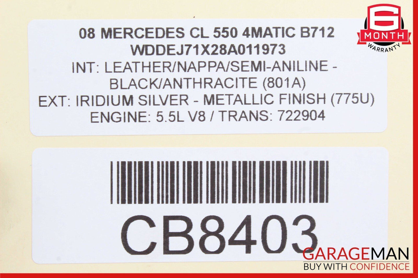 07-14 Mercedes W216 CL550 CL63 Trunk Lid Lift Hydraulic Pump Motor Cylinder OEM