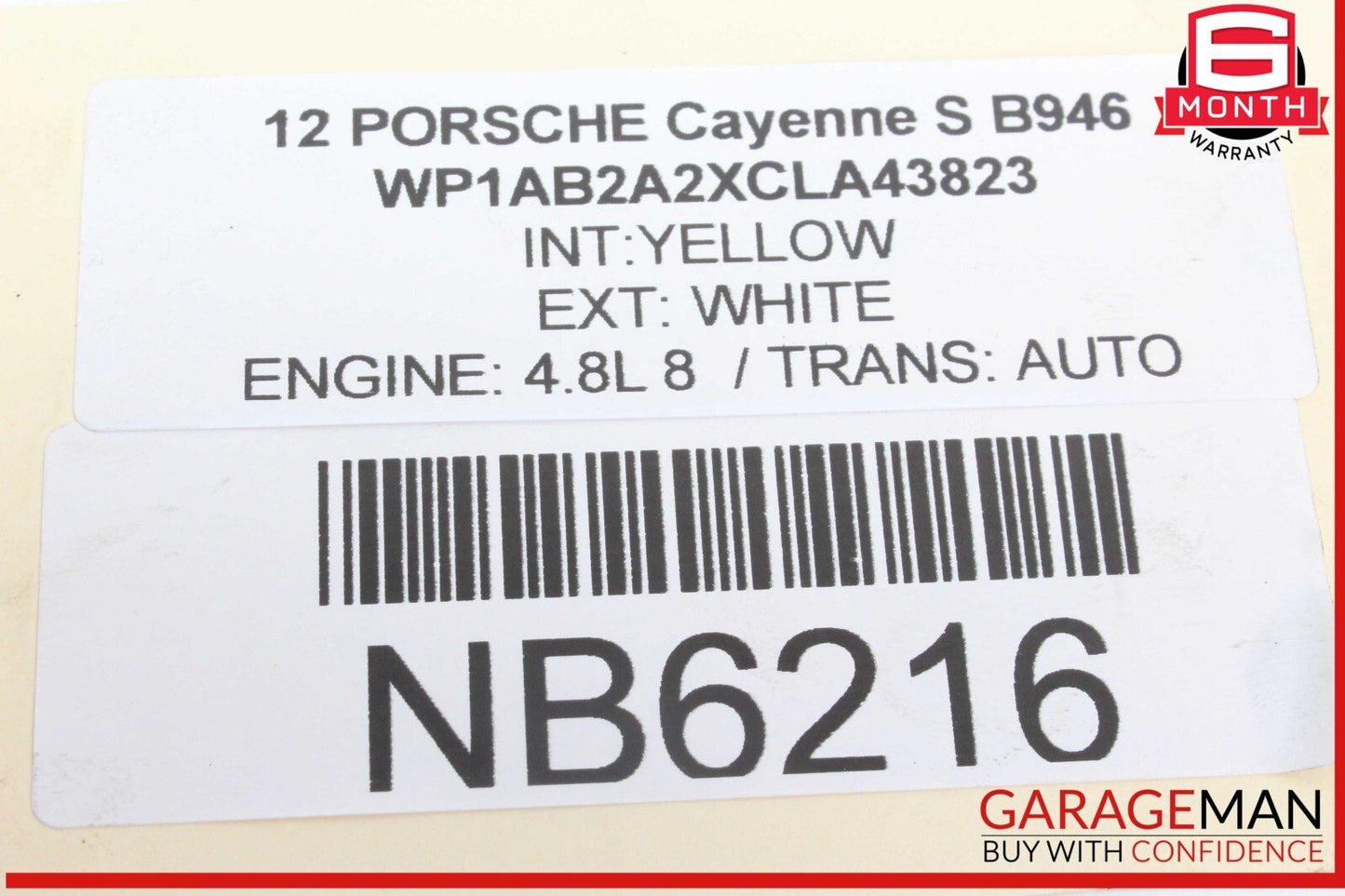 10-16 Porsche Cayenne S 958 4.8L Crankshaft Housing Lower Engine Block OEM