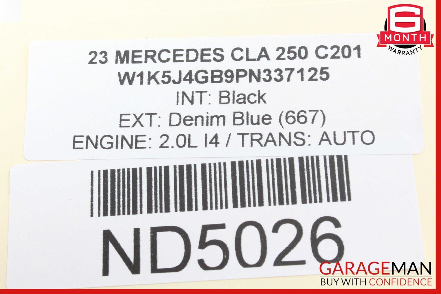 20-23 Mercedes W118 CLA250 Rear Left Side Bumper Mount Support Bracket OEM