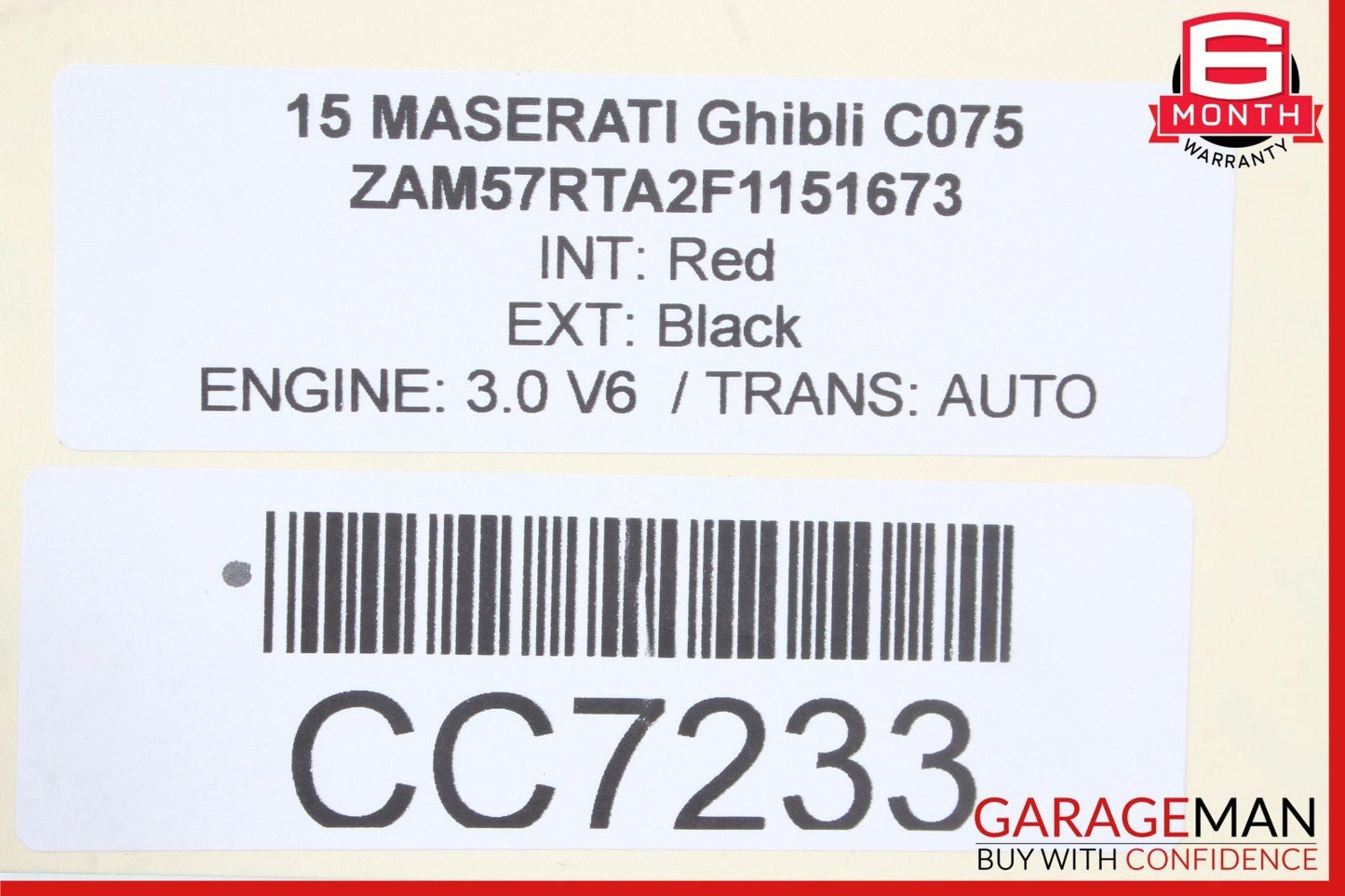 14-22 Maserati Ghibli M157 Rear Left Driver Side Interior Door Panel OEM