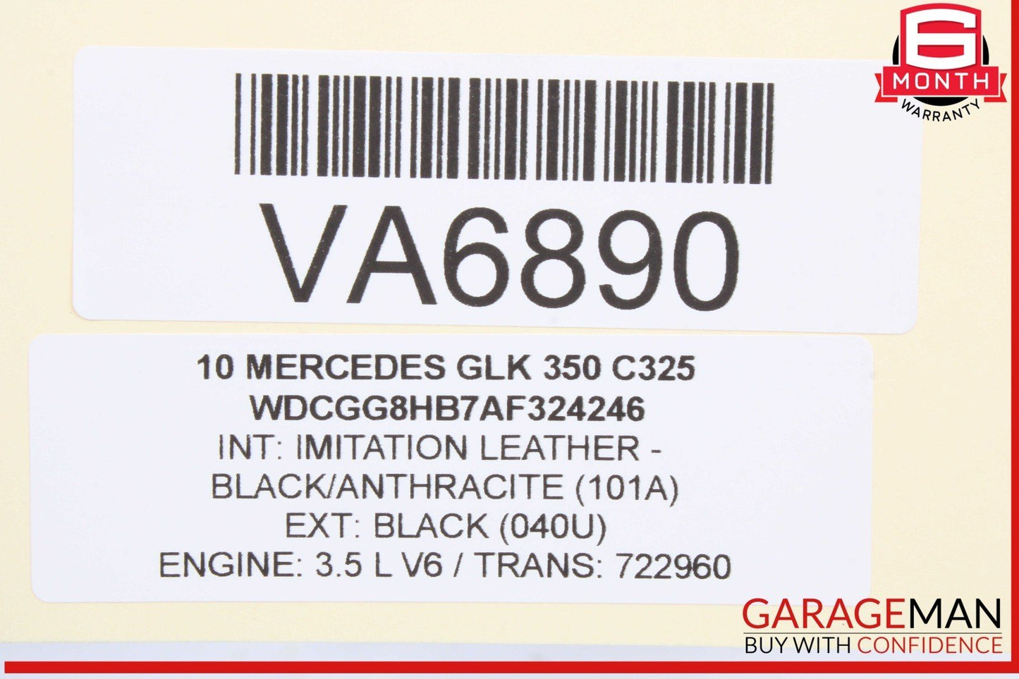 06-13 Mercedes X204 GLK350 Right Side Engine Motor Cylinder Head Valve Cover OEM