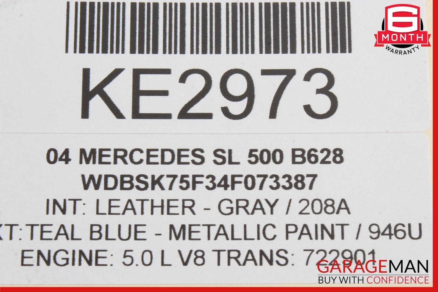 03-06 Mercedes R230 SL500 M113 5.0L Engine Motor Wire Wiring Cable Harness OEM