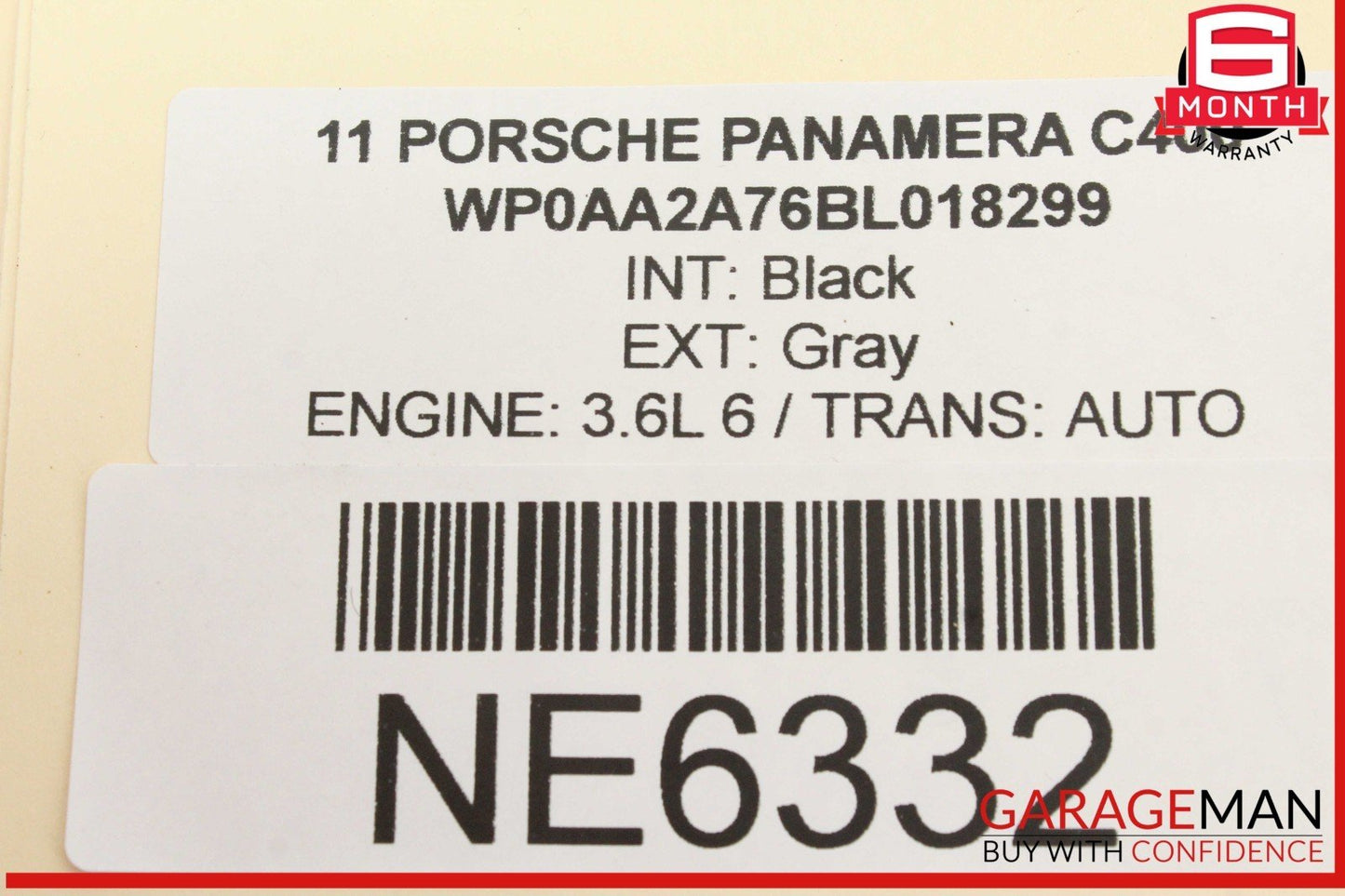 10-16 Porsche Panamera 970 Trunk Lid Left & Right Shock Lift Support Strut Set